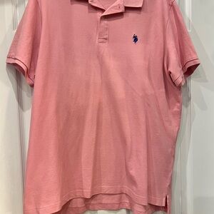 U.S. Polo Assn. Pink Cotton Polo Shirt XL